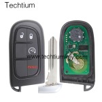 433Mhz 4A chip FCC:GQ4-54T keyless 3+1 button remote key for Dodge,Ram 2013-2017,Jeep 2014-2018